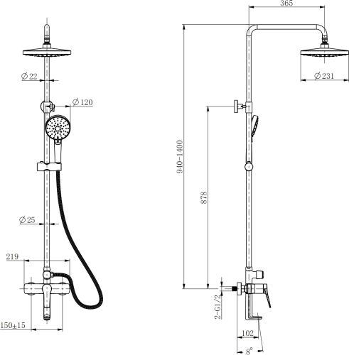 Комплект Акриловая ванна STWORKI Копенгаген KP19090 без опоры 190x90 см + Каркас 190 + Стойка Ларвик HWB0502-P01GD вороненая сталь в Чайковском