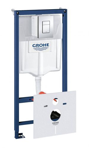 Система инстал. GROHE RAPID для подвесного унитаза (4 в1) квадратная кнопка 1,13 м.(38775001) в Чайковском
